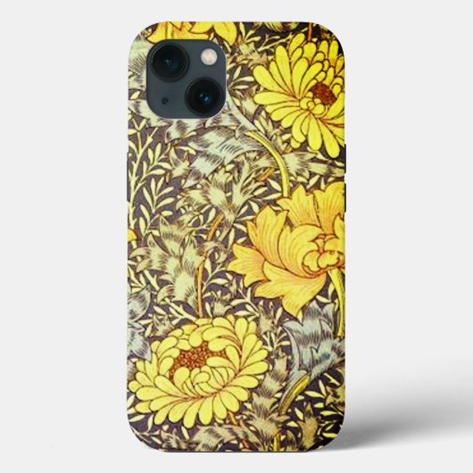 Coques Case-Mate iPhone chrysanthemum par William Morris Postcard (Verso)