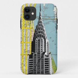 Coques Pour iPhone Chrysler construisant avec l'arrière - plan de