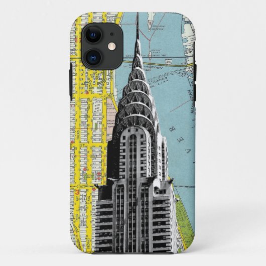 Coques Case-Mate iPhone Chrysler construisant avec l'arrière - plan de (Dos)