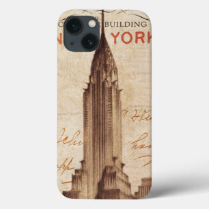 Etui iPhone 13 Chrysler vintage construisant à New York