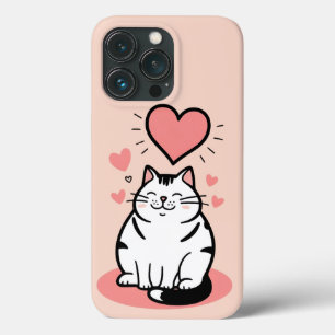 Case-Mate iPhone Case Chubby Chat avec Coeur Cute Bold Outlet