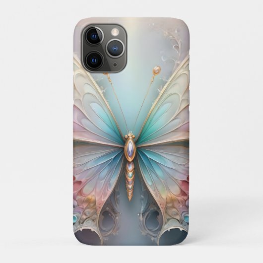 Coques Case-Mate iPhone Chuchotements de couleur : Papillon fractal pastel (Dos)
