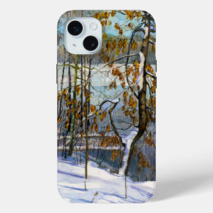 Coque iPhone 15 Mini Chute de neige aquarelle peinture