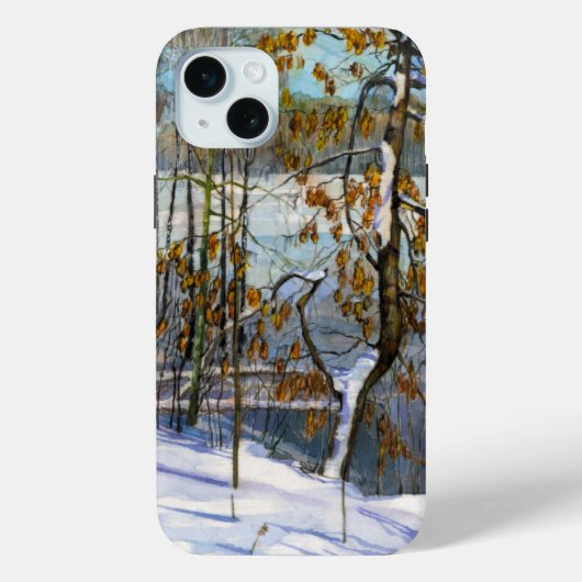 Coques Case-Mate iPhone Chute de neige aquarelle peinture (Verso)