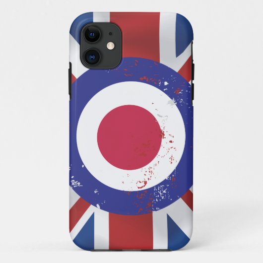 Coques Case-Mate iPhone Cible patinée de mod sur l'effet en soie Union (Dos)