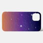 Coques Case-Mate iPhone Ciel étoilé de coucher de soleil violet et or (Verso (horizontal))