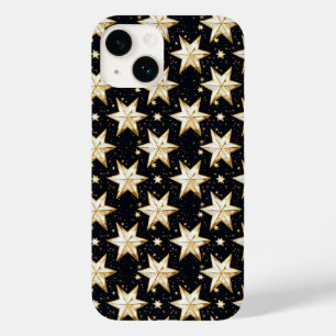 Coque Pour iPhone 14 Ciel étoilé doré Premium