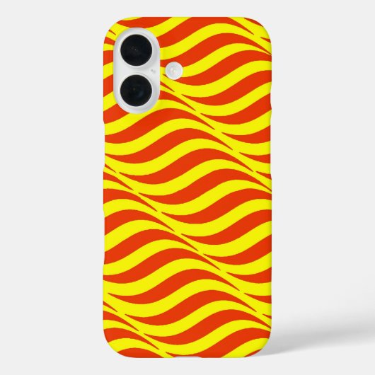 Coques Case-Mate iPhone Ciel jaune des vagues rouges (Verso)
