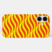 Coques Case-Mate iPhone Ciel jaune des vagues rouges (Verso (horizontal))