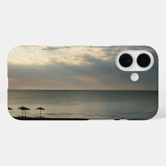 Coques Case-Mate iPhone Ciel matinal au-dessus de la plage en Grèce Paysag (Verso (horizontal))