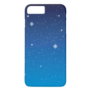 Coque iPhone 7 Plus Ciel nocturne étoilé bleu profond