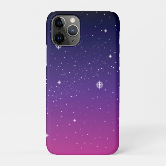 Coques Case-Mate iPhone Ciel nocturne étoilé violet foncé (Dos)