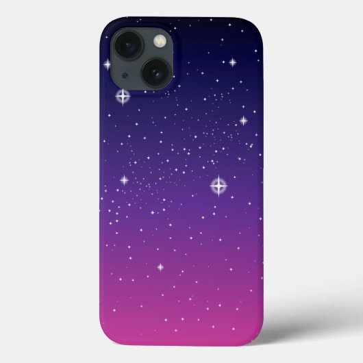 Coques Case-Mate iPhone Ciel nocturne étoilé violet foncé (Verso)
