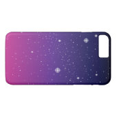 Coques Case-Mate iPhone Ciel nocturne étoilé violet foncé (Dos (Horizontal))