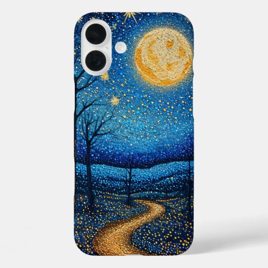 Coques Case-Mate iPhone Ciel nocturne pleine lune (Verso)