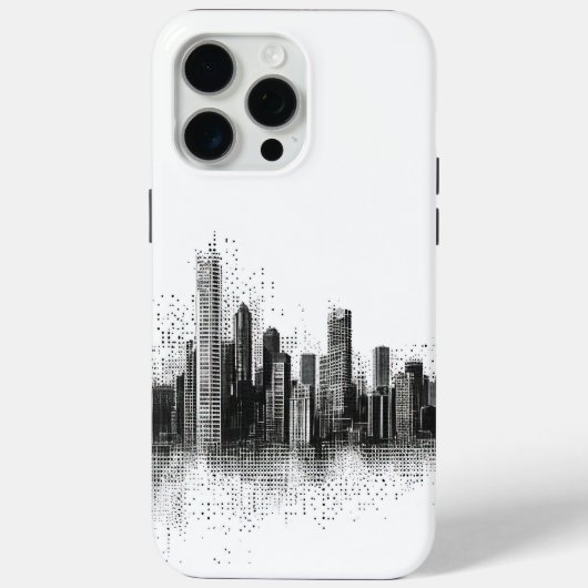 Coques Case-Mate iPhone Ciel urbain noir (Verso)