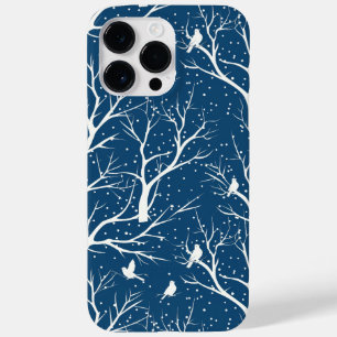 Coque Pour Pour iPhone 14 Pro Max Ciel vintage Oiseaux blancs Snowflakes