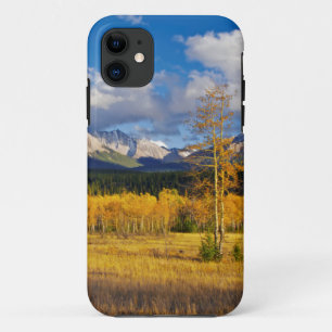Coque iPhone 11 Ciels bleus et nuages au-dessus d'un pré
