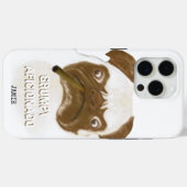 Coques Case-Mate iPhone Cigar à puggy Grumpy AFICIONADO personnalisé (Verso (horizontal))