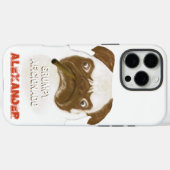 Coques Case-Mate iPhone Cigar à puggy Grumpy AFICIONADO personnalisé (Verso (horizontal))