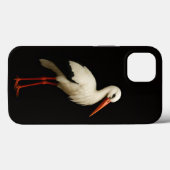 Coques Case-Mate iPhone Cigogne blanche gracieuse iPhone 13 Noir 4 Luxe (Verso (horizontal))