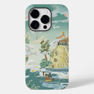 Coque Pour iPhone 14 Pro cigogne d'art japonais Téléphone Boîtier d'art ico