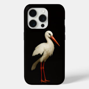 Coque iPhone 15 Pro Cigogne gracieuse Black 4 Luxe iPhone 15 Pro Mate