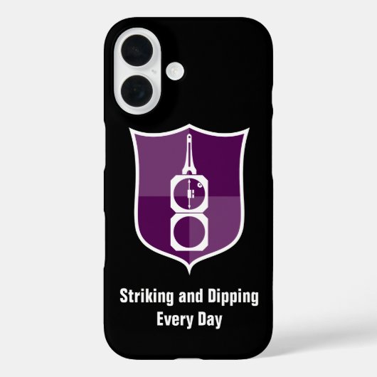 Coques Case-Mate iPhone Cimier du bouclier de la boussole du géologue (Verso)