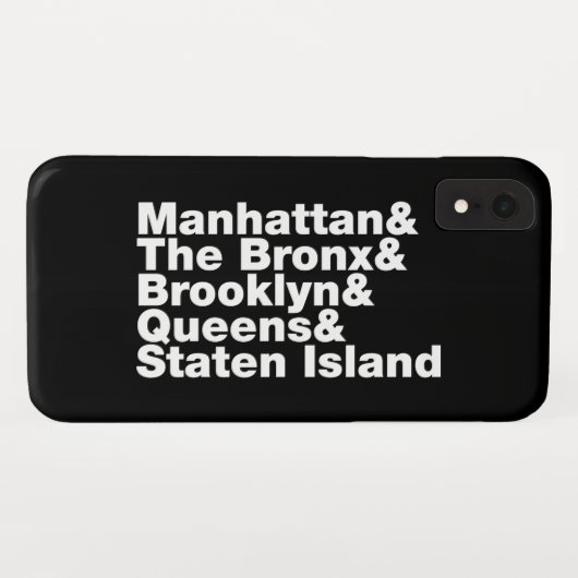 Coques Case-Mate iPhone Cinq Boroughs ~ New York (Dos (Horizontal))