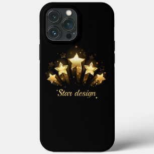 Case-Mate iPhone Case Cinq étoiles d'or en noir