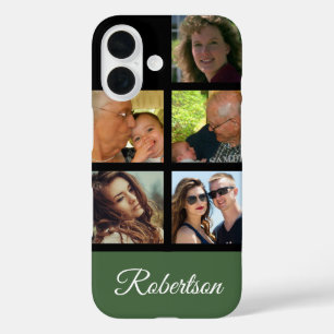 Coques iPhone 16 Cinq photos personnelles personnalisent avec le no