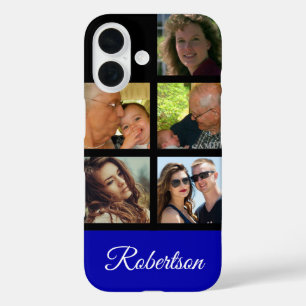 Coques iPhone 16 Cinq photos personnelles personnalisent avec le no
