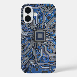 Coques iPhone 16 Circuit électronique de schéma de carte mère détai