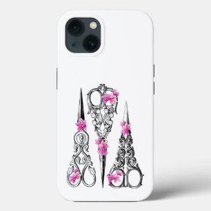 Case-Mate iPhone Case Ciseaux floraux vintage pour couturiers et coiffeu