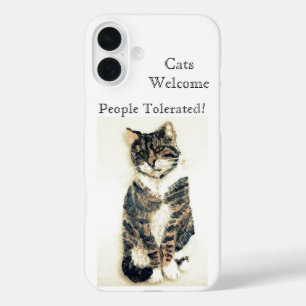 Coques iPhone 16 Plus Citation amusante pour animaux de compagnie Tabby