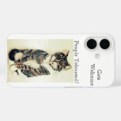 Coques Case-Mate iPhone Citation amusante pour animaux de compagnie Tabby  (Verso (horizontal))