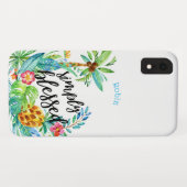 Coques Case-Mate iPhone Citation Bénéficiaire Nom floral tropical Inspirat (Dos (Horizontal))