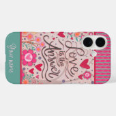 Coques Case-Mate iPhone Citation d'amour tendance moderne Coeurs Inspiriti (Verso (horizontal))