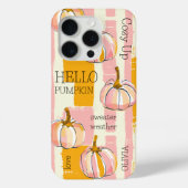 Coques Case-Mate iPhone Citation d'automne Citrouille rose orange moderne  (Verso)