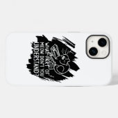 Coques Case-Mate iPhone Citation de chat amusante Black Splash (Verso (horizontal))