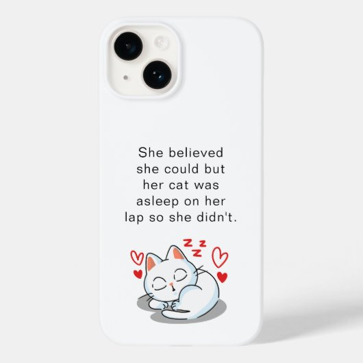 Coques Case-Mate iPhone Citation De Chat Dormir Mignonne Pour Les Amoureux (Verso)