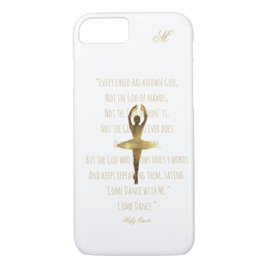 Coques Case-Mate iPhone Citation de danseur classique de ballerine décorée (Dos)