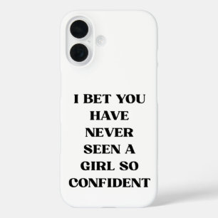 Coques iPhone 16 Citation de fille audacieuse et confiante – Fémini