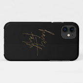 Coques Case-Mate iPhone Citation de foi Black et Gold (Dos (Horizontal))