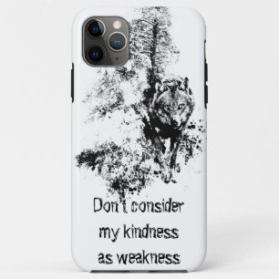 Case-Mate iPhone Case Citation de gentillesse du loup gris d'art graphiq