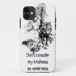 Case-Mate iPhone Case Citation de gentillesse du loup gris d'art graphiq
