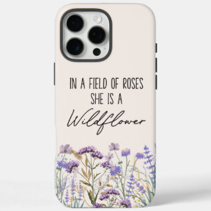 Coques iPhone 16 Pro Max Citation de jardin de fleurs sauvages violettes à