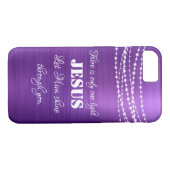 Coques Case-Mate iPhone Citation de la lumière chrétienne inspirante (Dos (Horizontal))