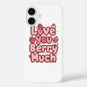 Coques iPhone 16 Citation de la Saint-Valentin pour fruits et cupca