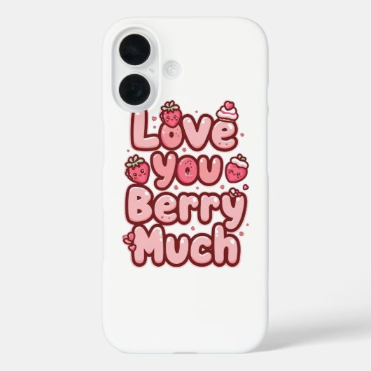 Coques Case-Mate iPhone Citation de la Saint-Valentin pour fruits et cupca (Verso)